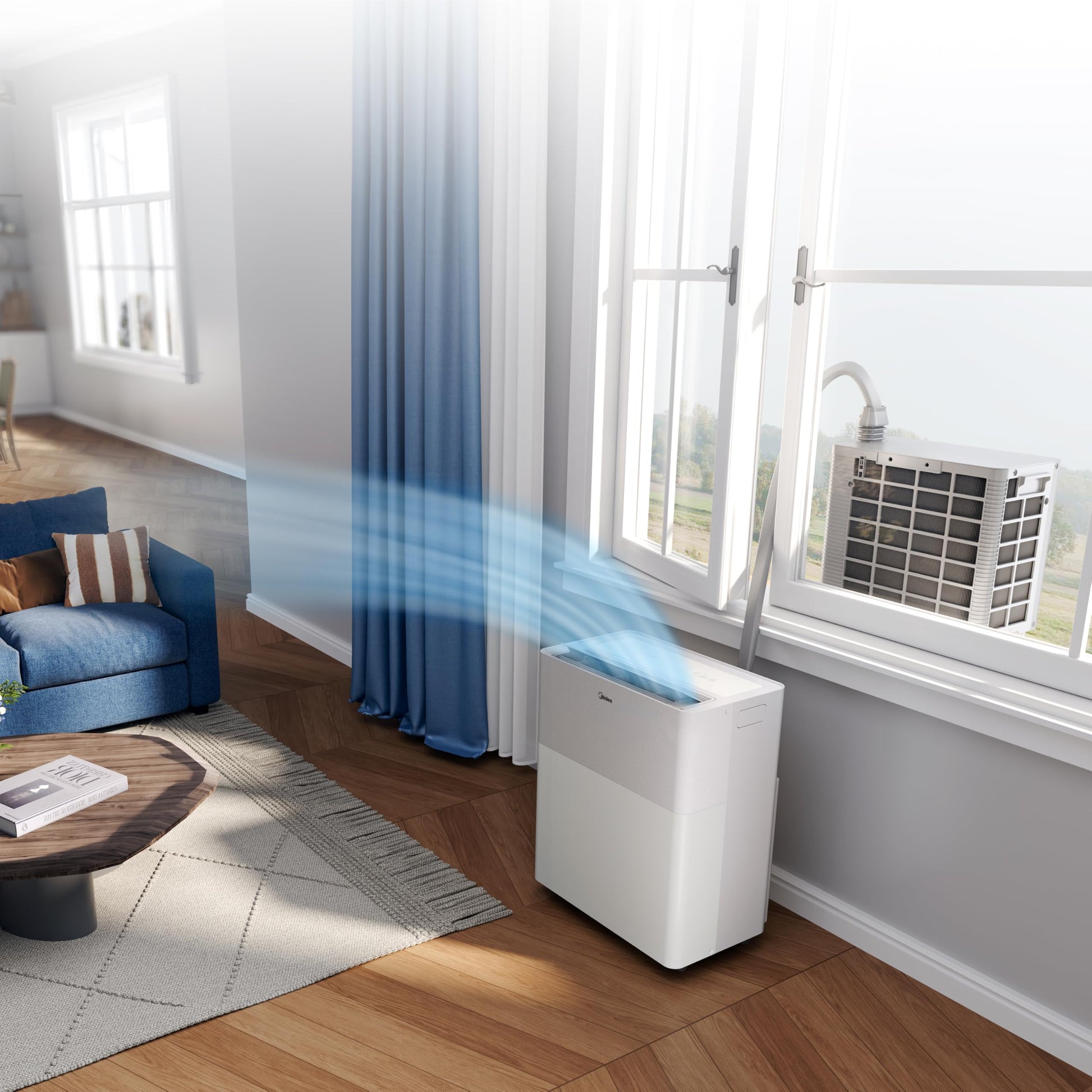 Midea PortaSplit-E Mobile Klimaanlage,Kühlen A++/Heizen A+